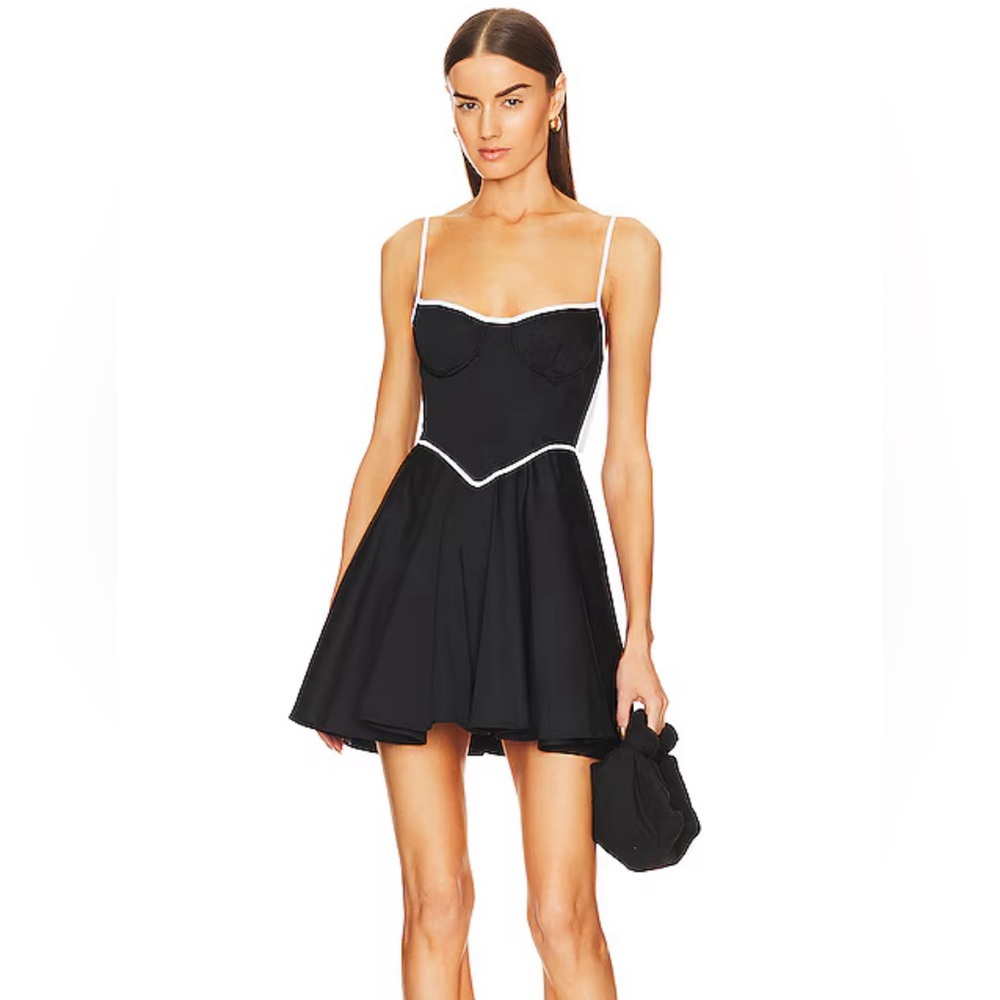 NWT Helsa Revolve Stretch Cotton
Sateen Bustier Mini Dress